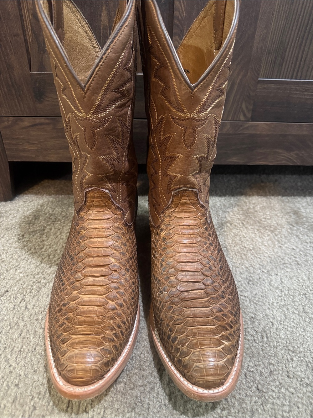 Cody James Genuine Python Western Cowboy Boots Brown • Men’s 10.5 D  mexico